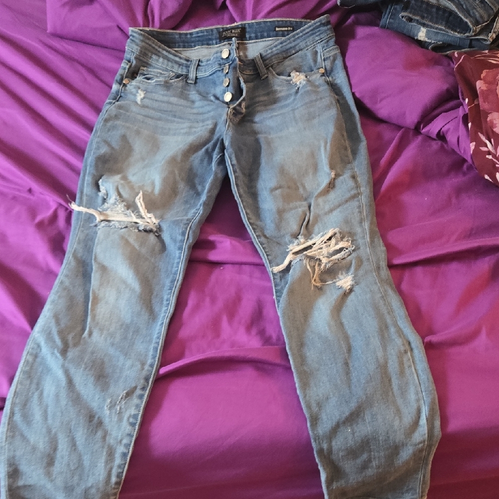 Distressed Blue Jeans for Women